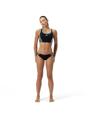 Speedo Placement Bikini zweiteiler Badeanzug in Black