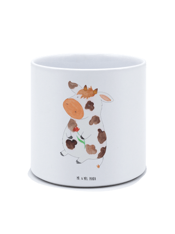 Mr. & Mrs. Panda Blumentopf Kuh ohne Spruch in Weiß