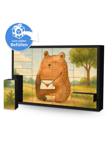 Mr. & Mrs. Panda Adventskalender Bär Vermissen Design ohne Spruch in Weiß