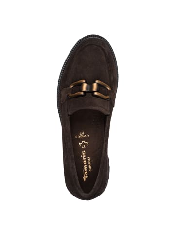 Tamaris WIDE FIT Slipper in MOCCA SUEDE