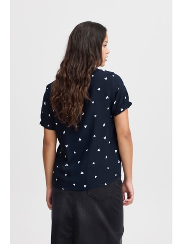 ICHI Kurzarm-Bluse IHVERA Regular fit in Total Eclipse Heart aop