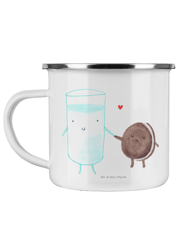 Mr. & Mrs. Panda Trinkbecher Milch Keks ohne Spruch in Weiß