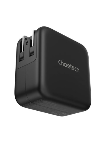COFI 1453 GaN-Netzladegerät mit US-, EU-, UK- und AU-Adapter 70W in Schwarz in Schwarz