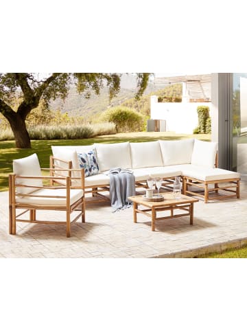 Beliani 7-tlg Lounge Set CERRETO in Braun/Weiß