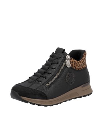 rieker Stiefel in schwarz/schwarz/leo-nuss/antik