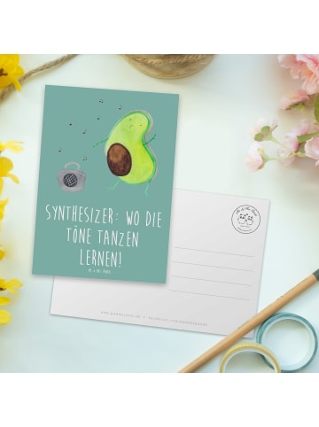 Mr. & Mrs. Panda Grußkarte Synthesizer Tanz mit Spruch in Meeresbrise