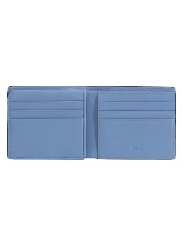 DuDu Up! Geldbörse RFID Schutz Leder 10.5 cm in black-pastel blue