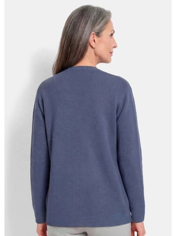 GOLDNER Feinstrickjacke mit Schurwolle in rauchblau