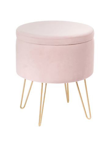 Beliani Pouf SILAS in Rosa - (W) 42 x (H) 44 x (L) 42 cm
