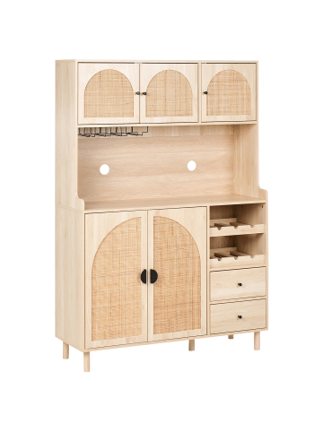 Beliani Vitrine CAMPBELLTON in Braun - (W) 120 x (H) 173 x (L) 40 cm