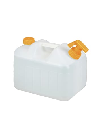 relaxdays Wasserkanister in Weiß/ Orange - 10 Liter