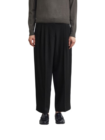comma Bundfaltenhose in schwarz