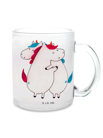 Mr. & Mrs. Panda Teetasse Einhörner Umarmen ohne Spruch in Transparent
