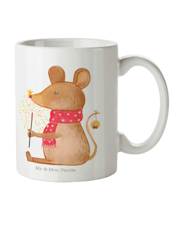 Mr. & Mrs. Panda Trinklernbecher Maus Weihnachten ohne Spruch in Weiß