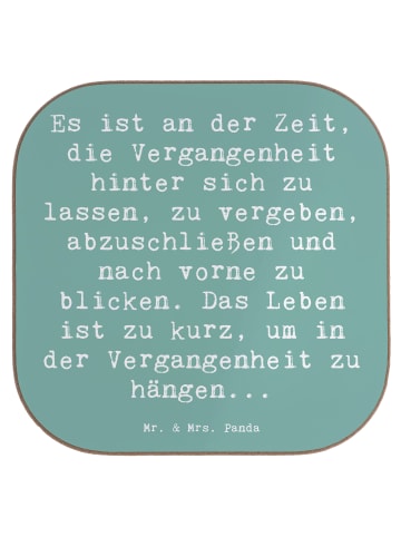 Mr. & Mrs. Panda Getränkeuntersetzer Spruch Vergebung und Zukunf... in Meeresbrise