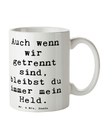 Mr. & Mrs. Panda Tasse Trennung von den Eltern Held mit Spruch in Weiß