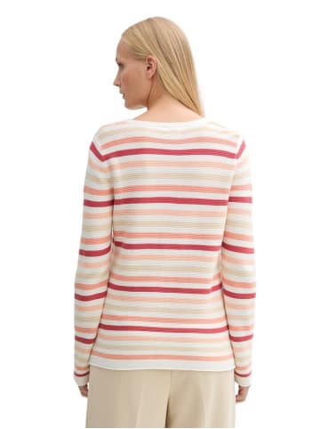 Tom Tailor Pullover in peachy knit stripe design