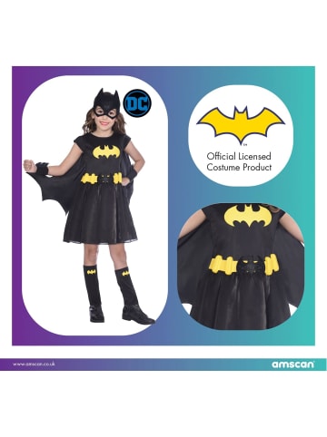amscan Mädchen Kinderkostüm Batgirl Kleid Umhang Maske Karneval Gr.104