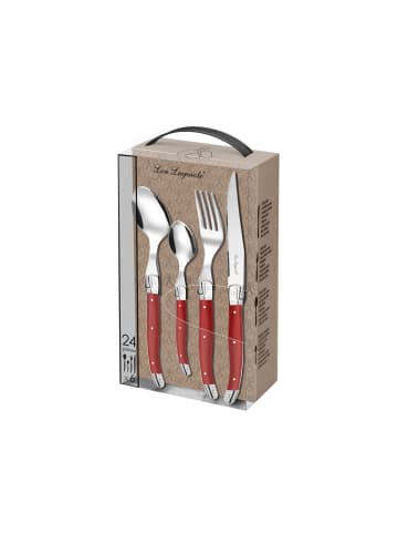 Lou Laguiole 24-tlg. Besteckset TRADITION in rot