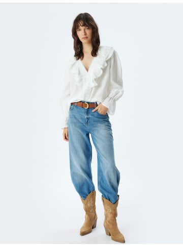 KOTON Shirt in Grauweiß