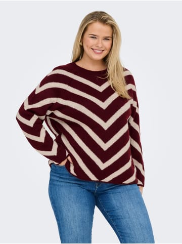 ONLY Carmakoma Strickpullover in Zinfandel