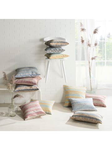 Erwin Müller Jacquard, Baumwollmischung, Gewebt Kissenbezug in blau-grau