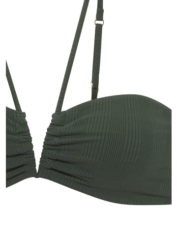 Copenhagen Studios Bandeau-Bikini-Top in dunkelgrün