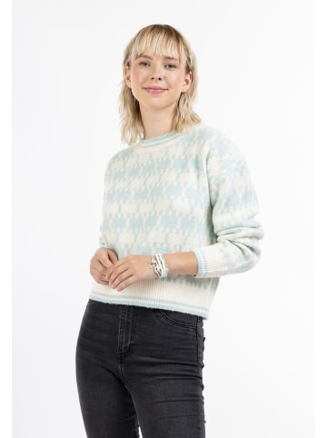 myMo Damen Strickpullover in Hellblau