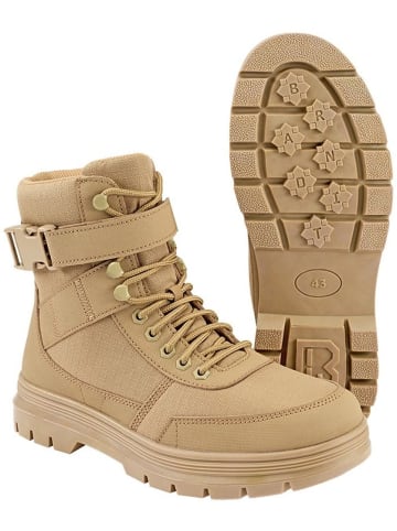 Brandit Stiefel "Tactical Boot Buckle 8 Eye" in Beige