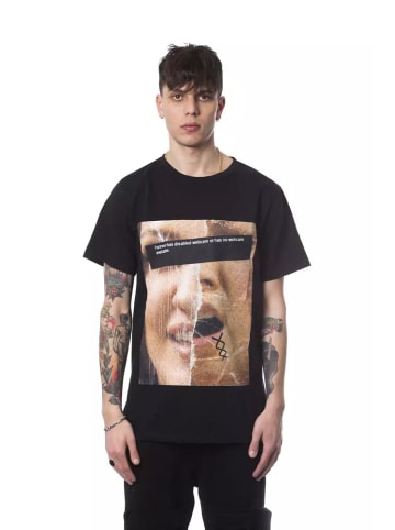 Nicolo Tonetto Blau Schwarz Baumwolle Herren T-Shirt