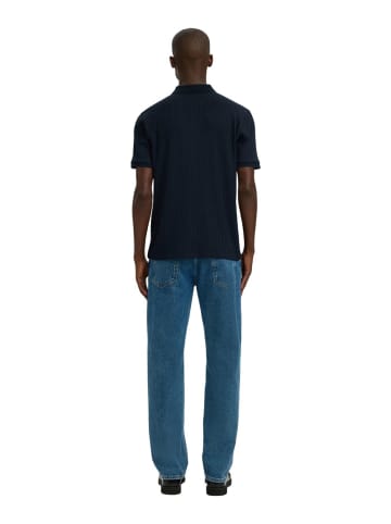 SELECTED HOMME Poloshirt SLMFAVE STRUCTURE SS POLO in Blau