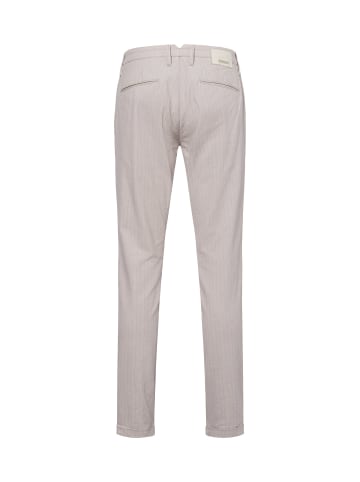 ALBERTO Stoffhose ROB Linen Stripe slim fit in kitt grau - 0001
