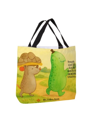 Mr. & Mrs. Panda Beutel Schildkröte Maus Design mit Spruch in Weiß
