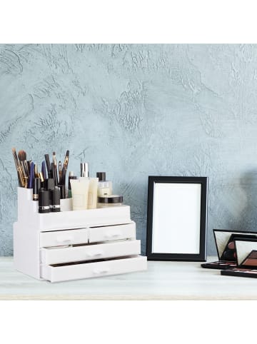 relaxdays 2x Makeup-Organizer in Weiß