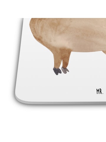 Mr. & Mrs. Panda Bierdeckel Sternzeichen Stier ohne Spruch in Weiß