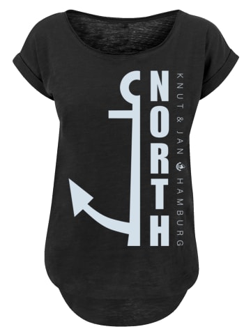 F4NT4STIC Long Cut T-Shirt PLUS SIZE  North Anker in schwarz