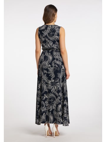 faina Damen Maxikleid Mit Allover-Print in Marine