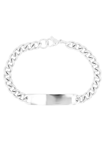 Adeliás Damen Armband – Panzerarmband aus Edelstahl 18 cm in silber