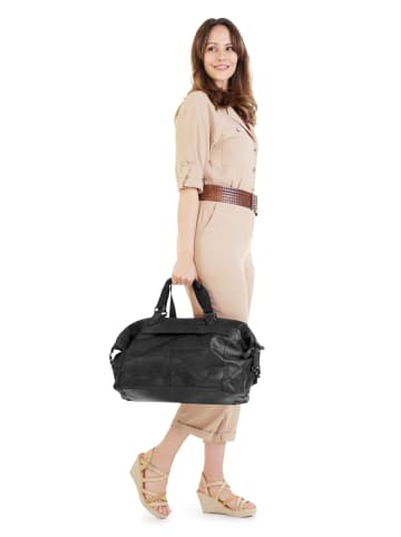 Sansibar Reisetasche echt Leder in schwarz