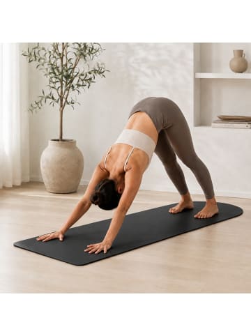 relaxdays Yogamatte in Schwarz - (B)68 x (H)0,5 x (T)183 cm