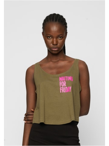 Mister Tee Mister Tee Damen Ladies Waiting For Friday Box Tank in olive