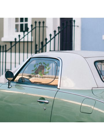 Mr. & Mrs. Panda Sonnenschutz für Autoscheiben Bär König mit Spruch in Weiß