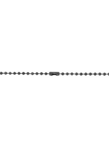 Adeliás Unisex Halskette mit Anhänger – Kreuz aus Edelstahl in schwarz