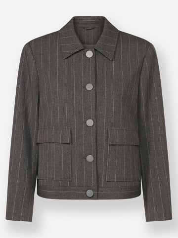 Heine Jackenblazer in taupe-schwarz Nadelstreifen