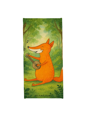 Mr. & Mrs. Panda Strandtuch Fuchs Gitarre Design ohne Spruch in Türkis Pastell