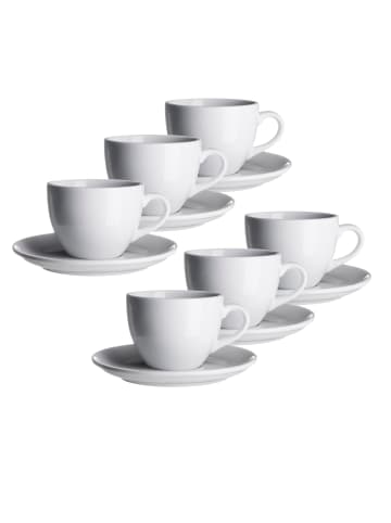 Mäser Kaffeetassen-Set, Porzellan COLOMBIA in weiß