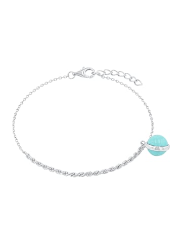 Amor Armband Silber 925, gelbvergoldet in Türkis