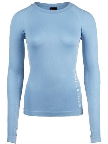 Gorilla Wear Nahtloses Langarmshirt - Selah - Blue clair