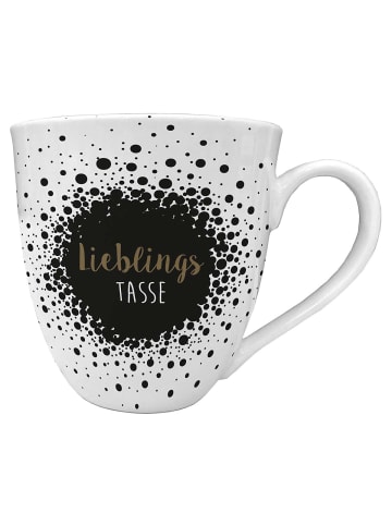 Geda Labels Tasse Jumbo Home Time Lieblingstasse Dots in Weiß - 560 ml