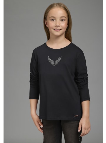 Bruno Banani Langarmshirt in schwarz